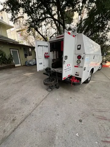 Magnet Plumbing service vehicle on-site for Water Heater Repair in Highland Lake